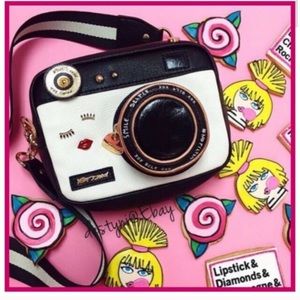 New Betsy Johnson Camera Purse Bag